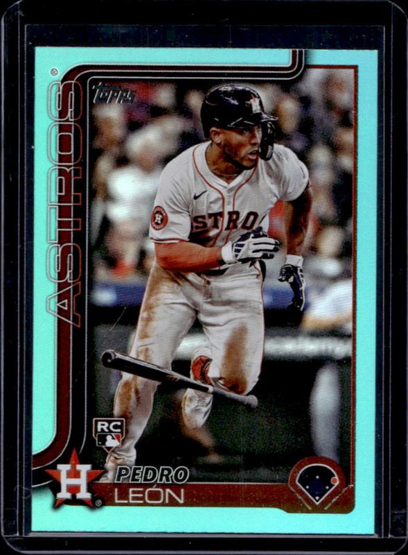 Pedro Leon 2025 Topps #30 Aqua Holo Foil Rookie RAW