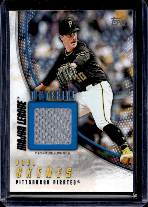 Paul Skenes 2025 Topps #MLM-PS Major League Material Relics - Blue /150 RAW