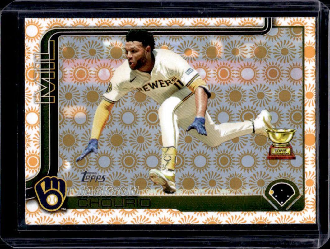 Jackson Chourio 2025 Topps #376 Holiday Sun RAW
