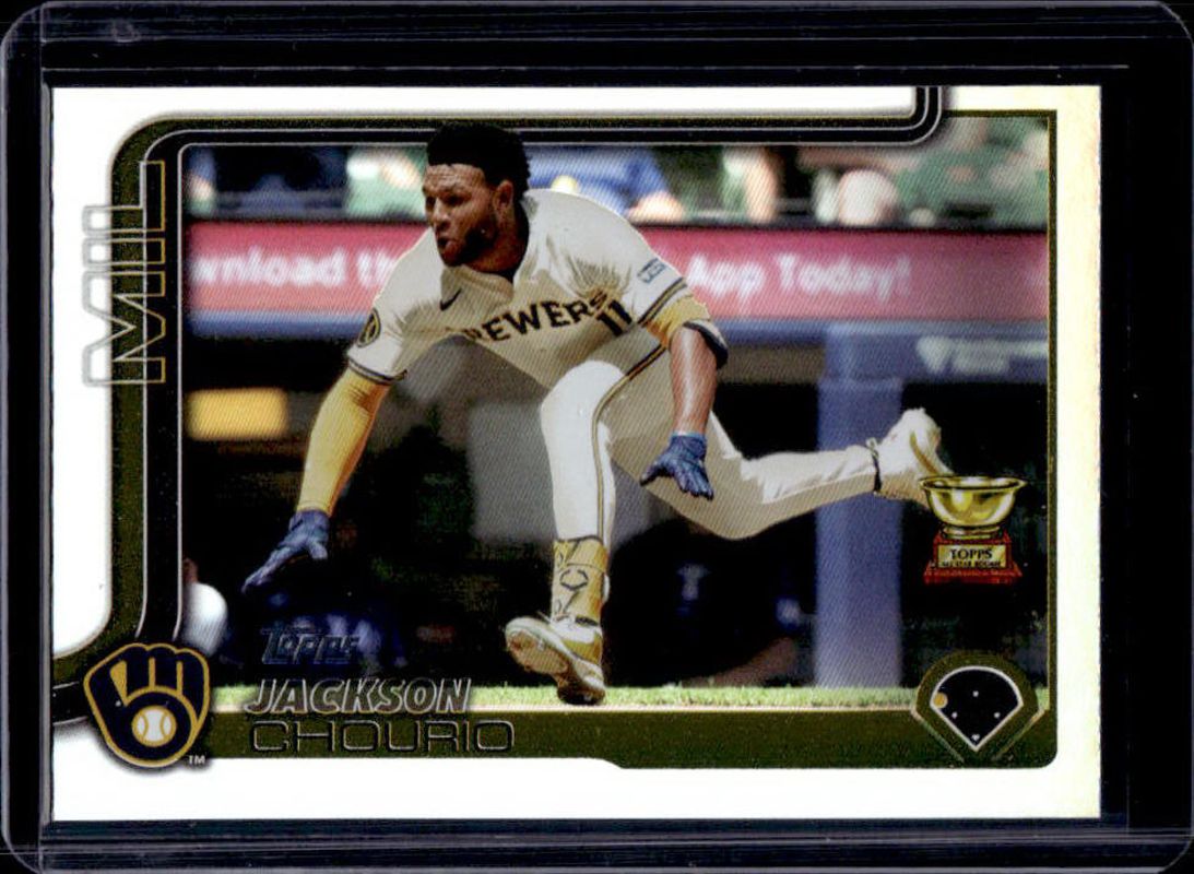 Jackson Chourio 2025 Topps #376 Rainbow Foil RAW