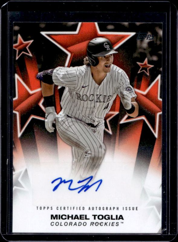 Michael Toglia 2025 Topps #BSA-MT Baseball Stars Autographs - Orange /25 RAW