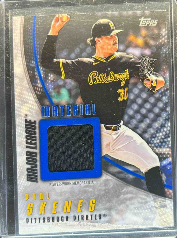 Paul Skenes 2025 Topps #MLM2-PS Major League Material Relics (Series 2) - Blue /150 RAW