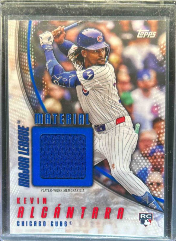 Kevin Alcantara 2025 Topps #MLM2-KA Major League Material Relics (Series 2) - Blue /150 Rookie RAW
