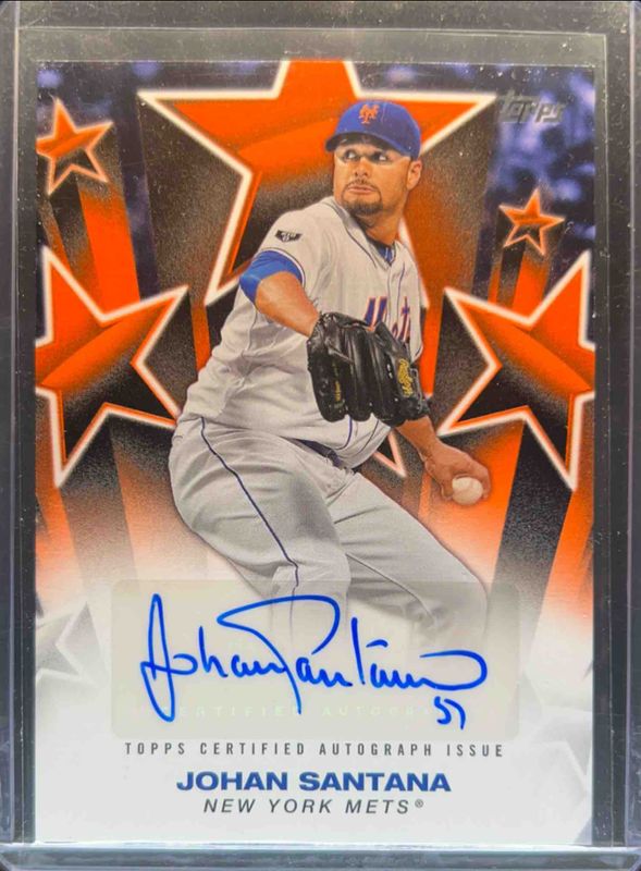 Johan Santana 2025 Topps #BSA-JS Baseball Stars Autographs - Orange /25 RAW