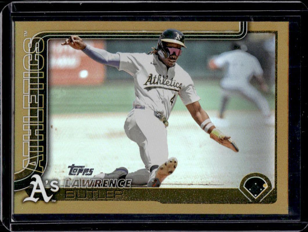 Lawrence Butler 2025 Topps #106 Gold Rainbow /50 RAW
