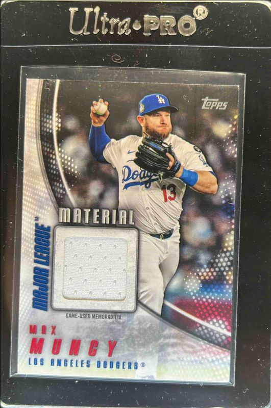 Max Muncy (Dodgers) 2025 Topps #MLM2-MM Major League Material Relics (Series 2) RAW