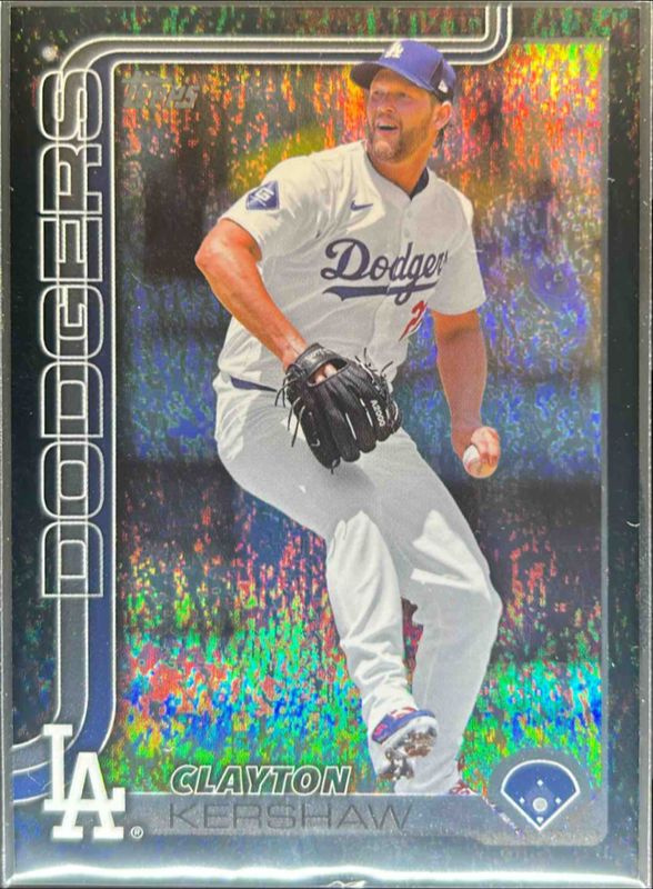 Clayton Kershaw 2025 Topps #146 Black Holo Foil /10 RAW