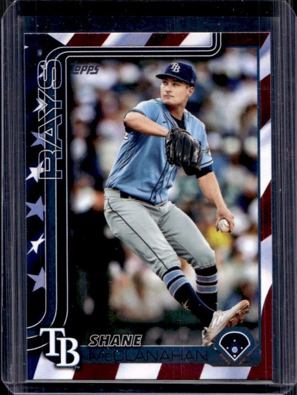 Shane McClanahan 2025 Topps #492 Independence Day /76 RAW