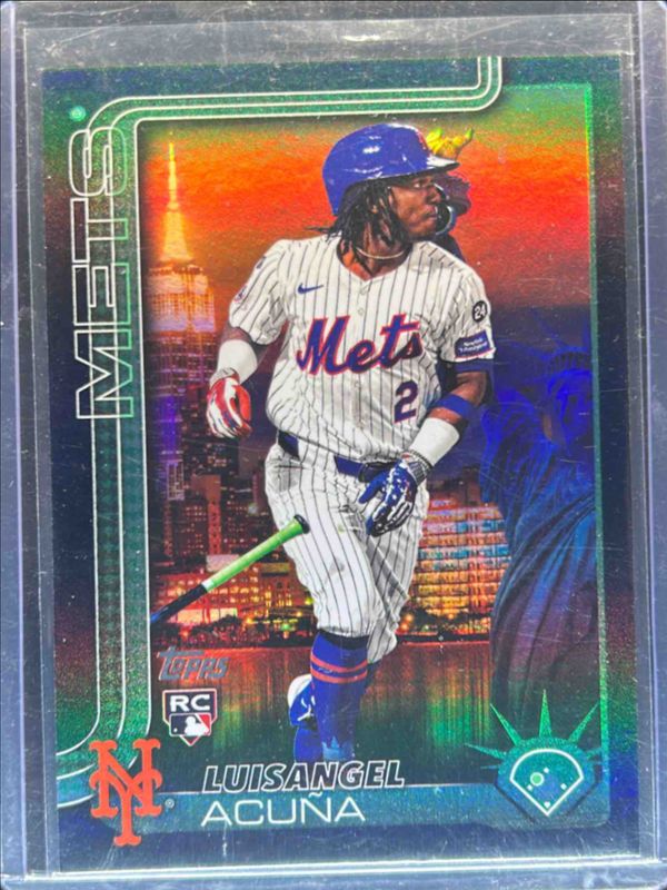 Luisangel Acuna 2025 Topps #524 FF NYC Big Apple Variation - Black Foil /10 Rookie RAW