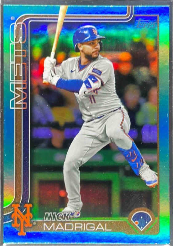 Nick Madrigal 2025 Topps #355 Aqua Holo Foil RAW