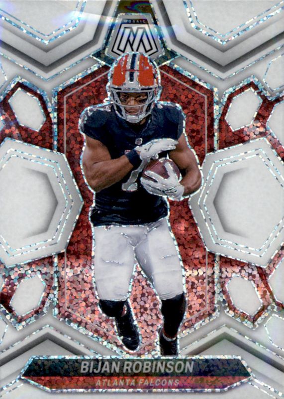Bijan Robinson 2024 Mosaic #9 White Sparkle /(SSP) RAW