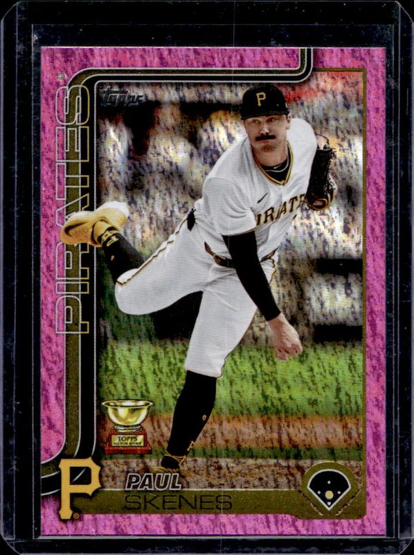 Paul Skenes 2025 Topps #98 Pink Holo Foil RAW