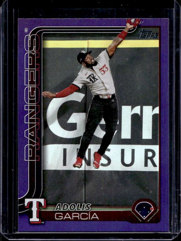 Adolis Garcia 2025 Topps #247 Purple Rainbow /250 RAW