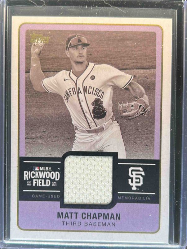 Matt Chapman 2025 Topps #RWR-MCH Rickwood Relics RAW