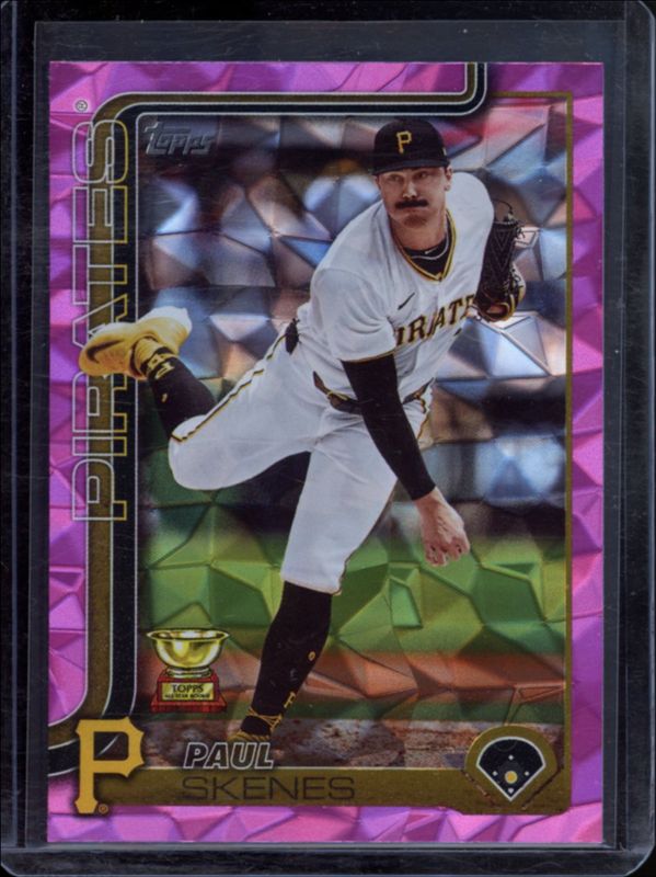Paul Skenes 2025 Topps #98 Pink Diamante Foil RAW