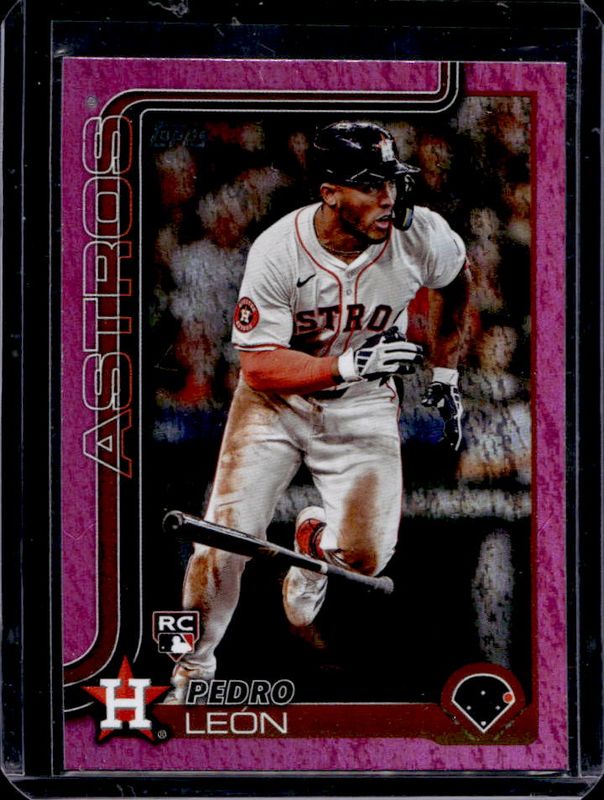 Pedro Leon 2025 Topps #30 Pink Holo Foil Rookie RAW