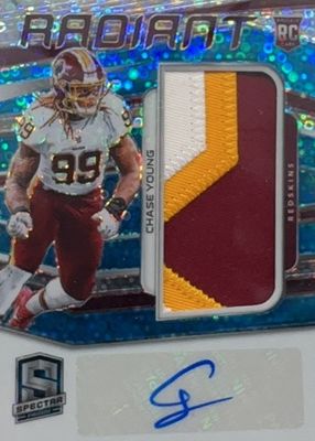 2020 Spectra #8 Radiant Rookie Patch Signatures - Neon Blue (/50)