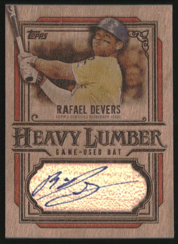 Rafael Devers 2025 Topps #HLAR-RD Heavy Lumber Autographs Relic (Series Two) RAW