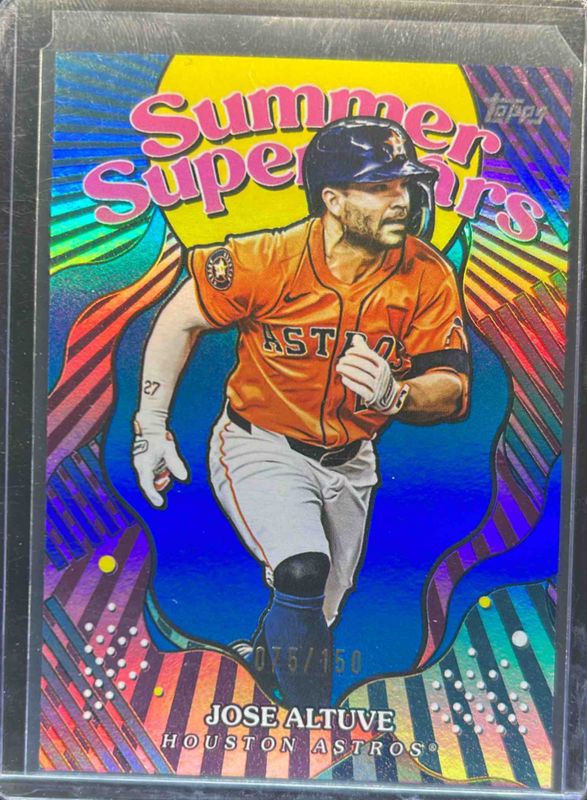 Jose Altuve 2025 Topps #SS-16 Summer Superstars - Blue Foil /150 RAW
