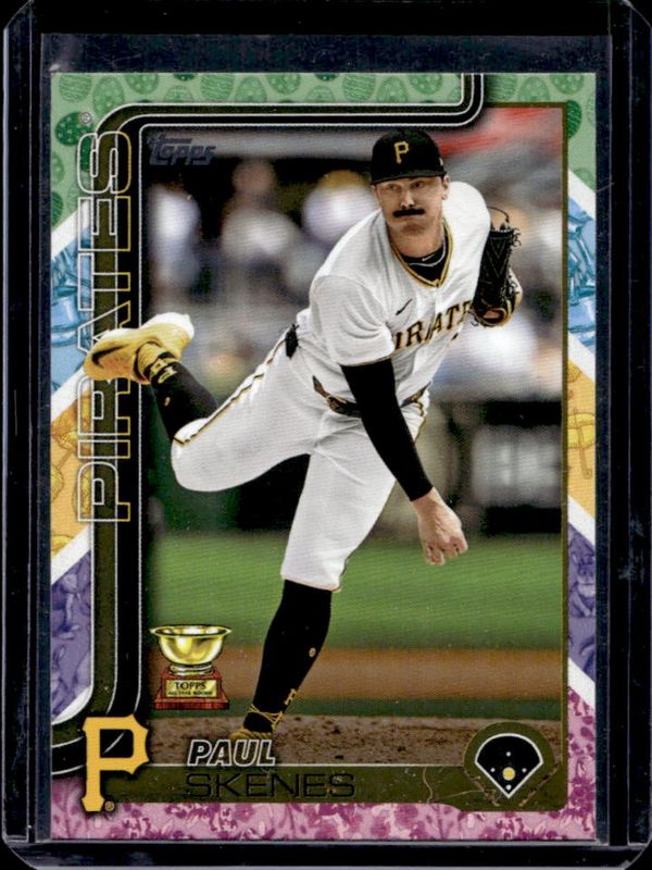 Paul Skenes 2025 Topps #98 Easter Holiday Tin Border RAW