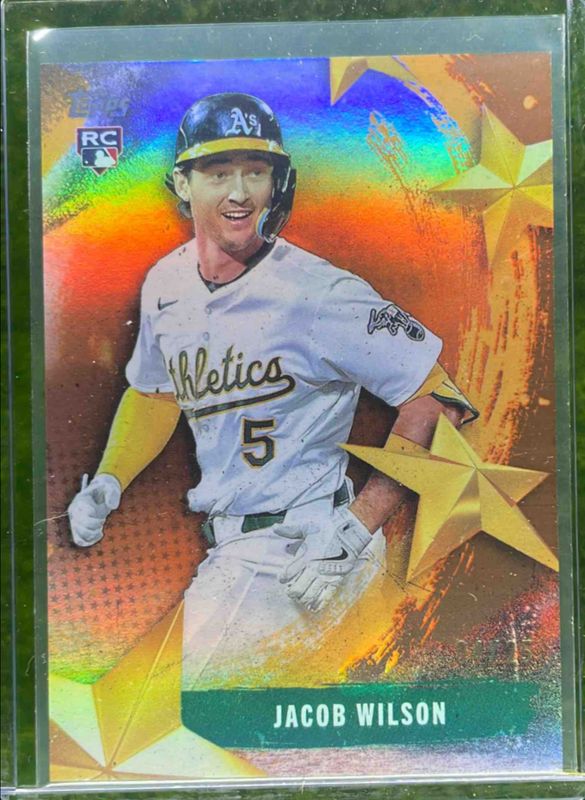 Jacob Wilson 2025 Topps #SMLB-31 Stars of MLB - Orange Foilboard /25 Rookie RAW