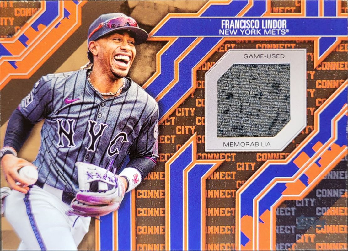 Francisco Lindor 2025 Topps #CC-FL City Connect Swatch Relics - Gold /50 RAW