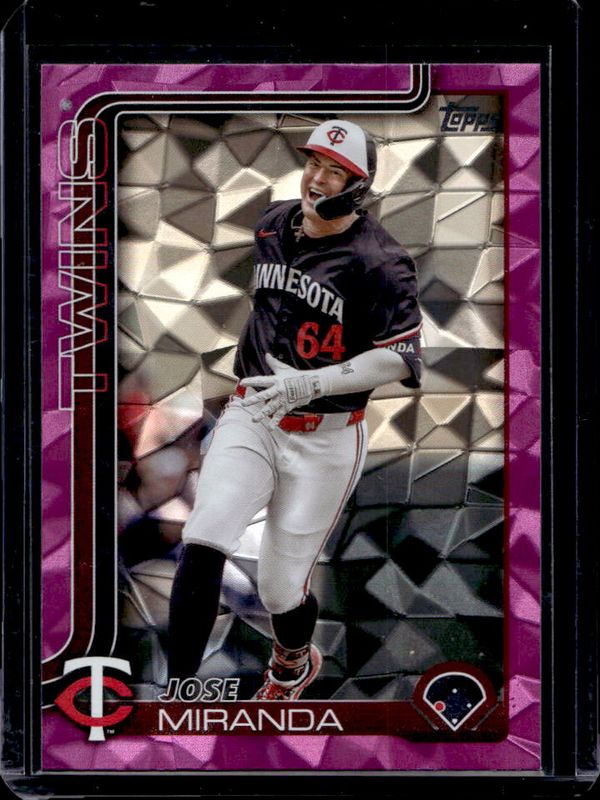 Jose Miranda 2025 Topps #310 Pink Diamante Foil RAW