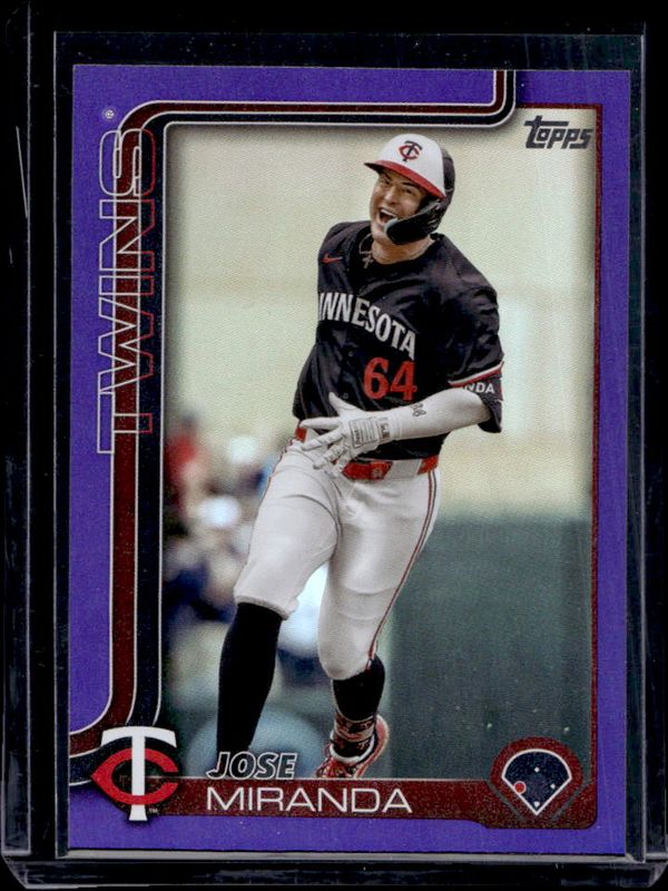 Jose Miranda 2025 Topps #310 Purple Rainbow /250 RAW