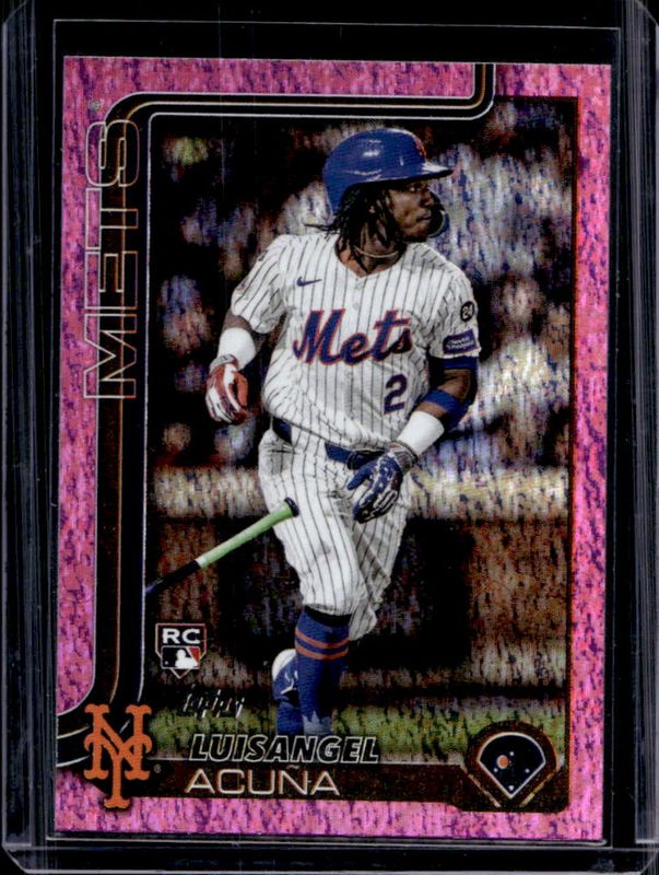 Luisangel Acuna 2025 Topps #524 Pink Holo Foil Rookie RAW