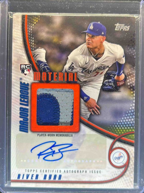 River Ryan 2025 Topps #MLMA2-RR Major League Material Autographs (Series Two) - Orange /25 Rookie RAW