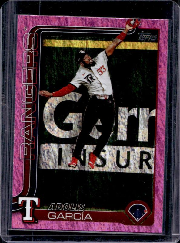 Adolis Garcia 2025 Topps #247 Pink Holo Foil RAW