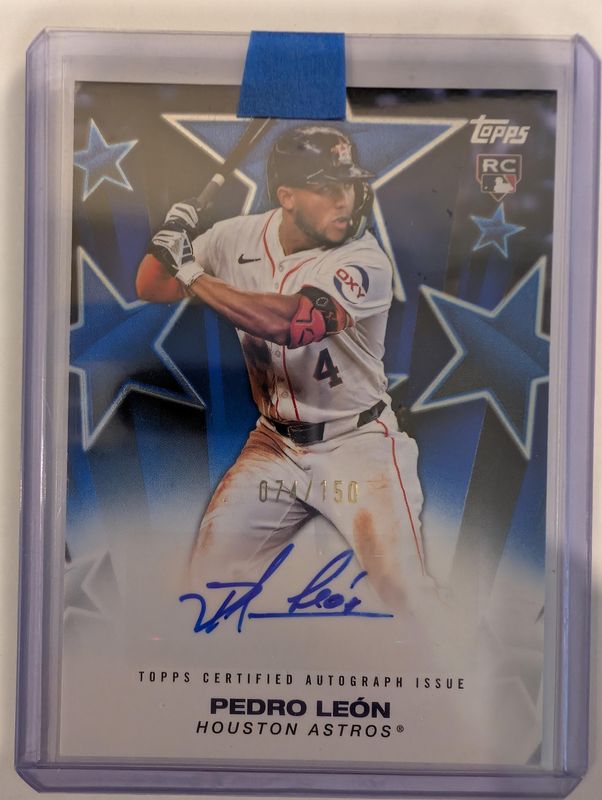 Pedro Leon 2025 Topps #BSA2-PL Baseball Stars Autographs (Series 2) - Blue /150 Rookie RAW
