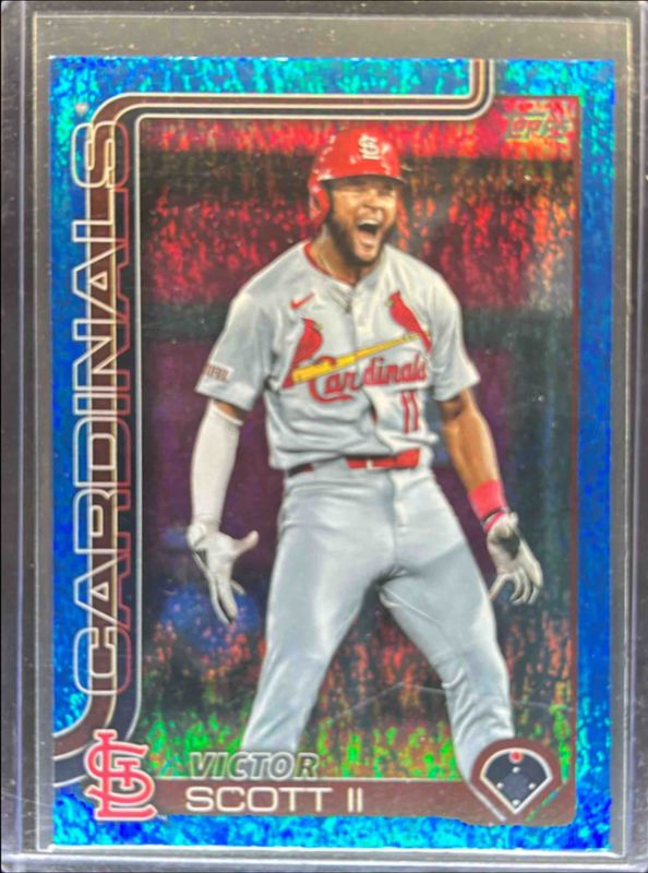 Victor Scott II 2025 Topps #551 Blue Holo Foil /150 RAW
