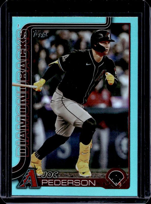 Joc Pederson 2025 Topps #127 Aqua Holo Foil RAW