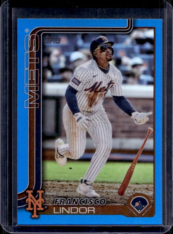 Francisco Lindor 2025 Topps #350 Blue Holo Foil /150 RAW