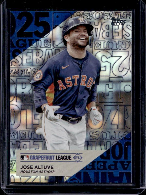 Jose Altuve 2025 Topps #TG-9 Training Grounds - Blue Foil /150 RAW