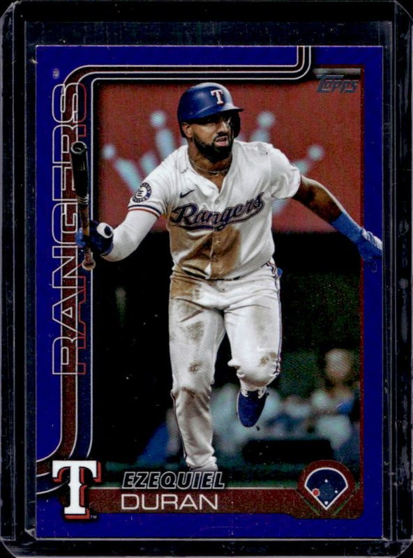 Ezequiel Duran 2025 Topps #589 Purple Rainbow /250 RAW
