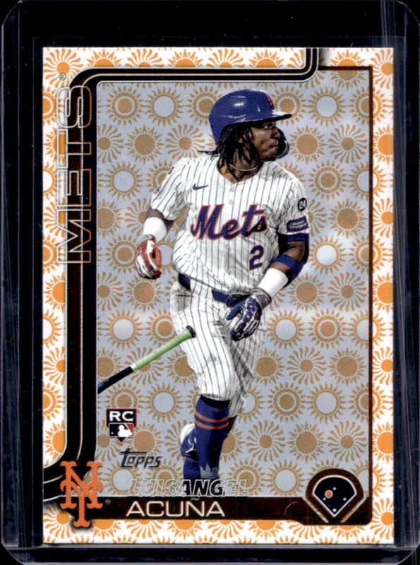 Luisangel Acuna 2025 Topps #524 Holiday Sun Rookie RAW