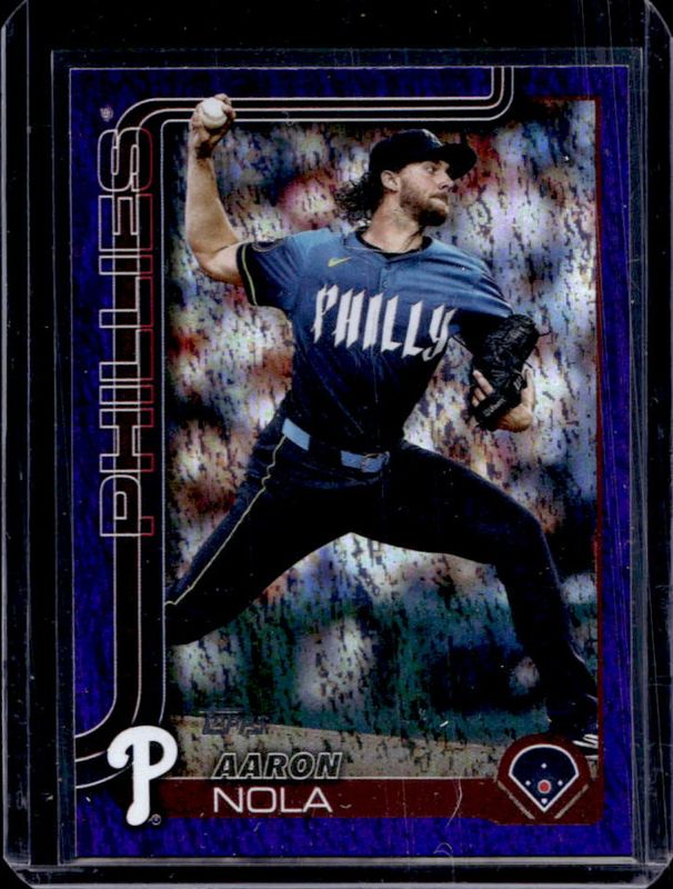 Aaron Nola 2025 Topps #454 Purple Holo Foil /250 RAW