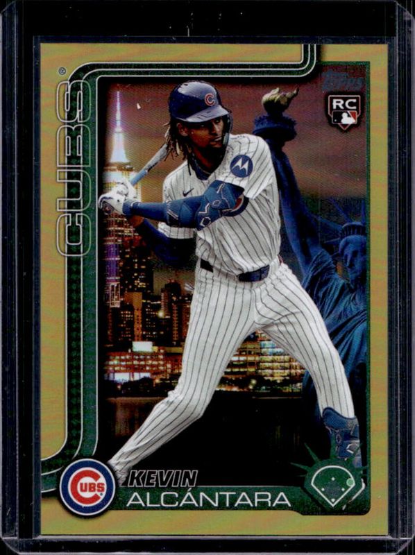Kevin Alcantara 2025 Topps #578 FF NYC Big Apple Variation - Gold Foil /50 Rookie RAW