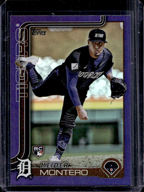 Keider Montero 2025 Topps #665 Purple Rainbow /250 Rookie RAW