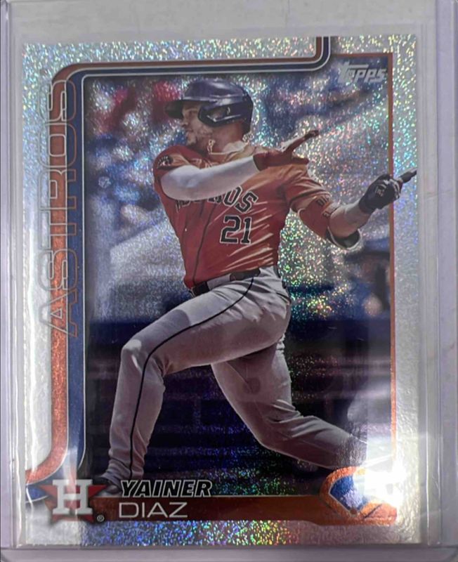 Yainer Diaz 2025 Topps #299 Diamante Foil RAW