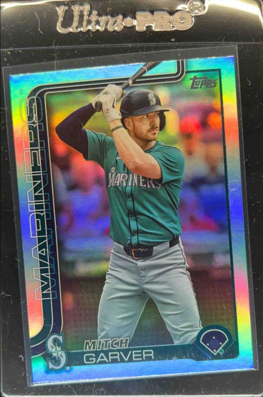 Mitch Garver 2025 Topps #338 Aqua Rainbow Foilboard RAW
