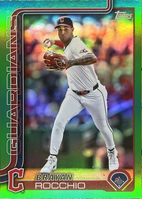 Brayan Rocchio 2025 Topps #194 Green Holo Foil /99 RAW
