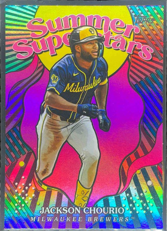 Jackson Chourio 2025 Topps #SS-24 Summer Superstars - Pink Foil RAW