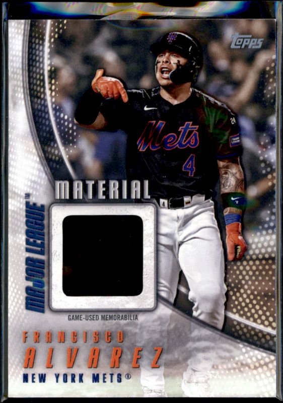 Francisco Alvarez 2025 Topps #MLM2-FA Major League Material Relics (Series 2) RAW