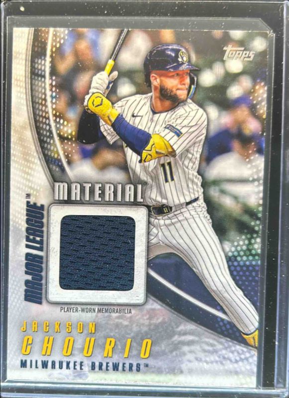 Jackson Chourio 2025 Topps #MLM2-JC Major League Material Relics (Series 2) RAW