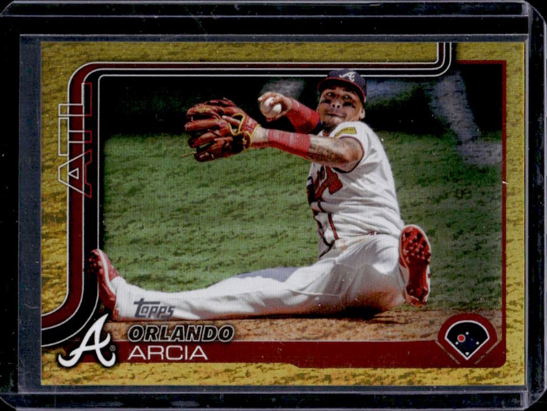 Orlando Arcia 2025 Topps #154 Gold Rainbow /50 RAW