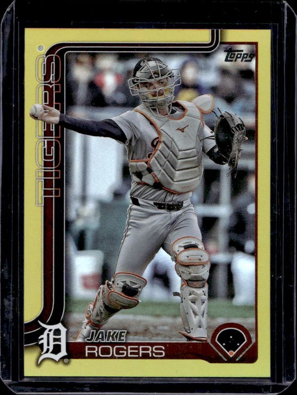 Jake Rogers 2025 Topps #55 Gold Rainbow /50 RAW