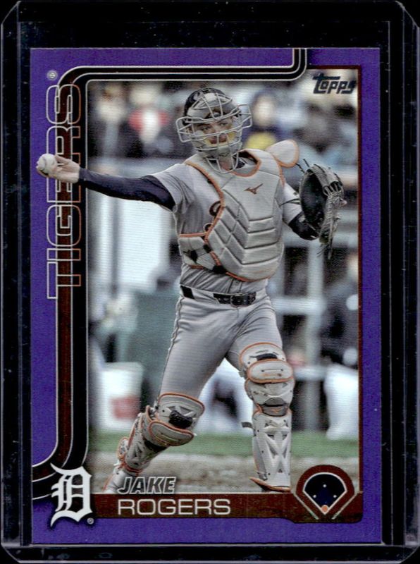 Jake Rogers 2025 Topps #55 Purple Rainbow /250 RAW